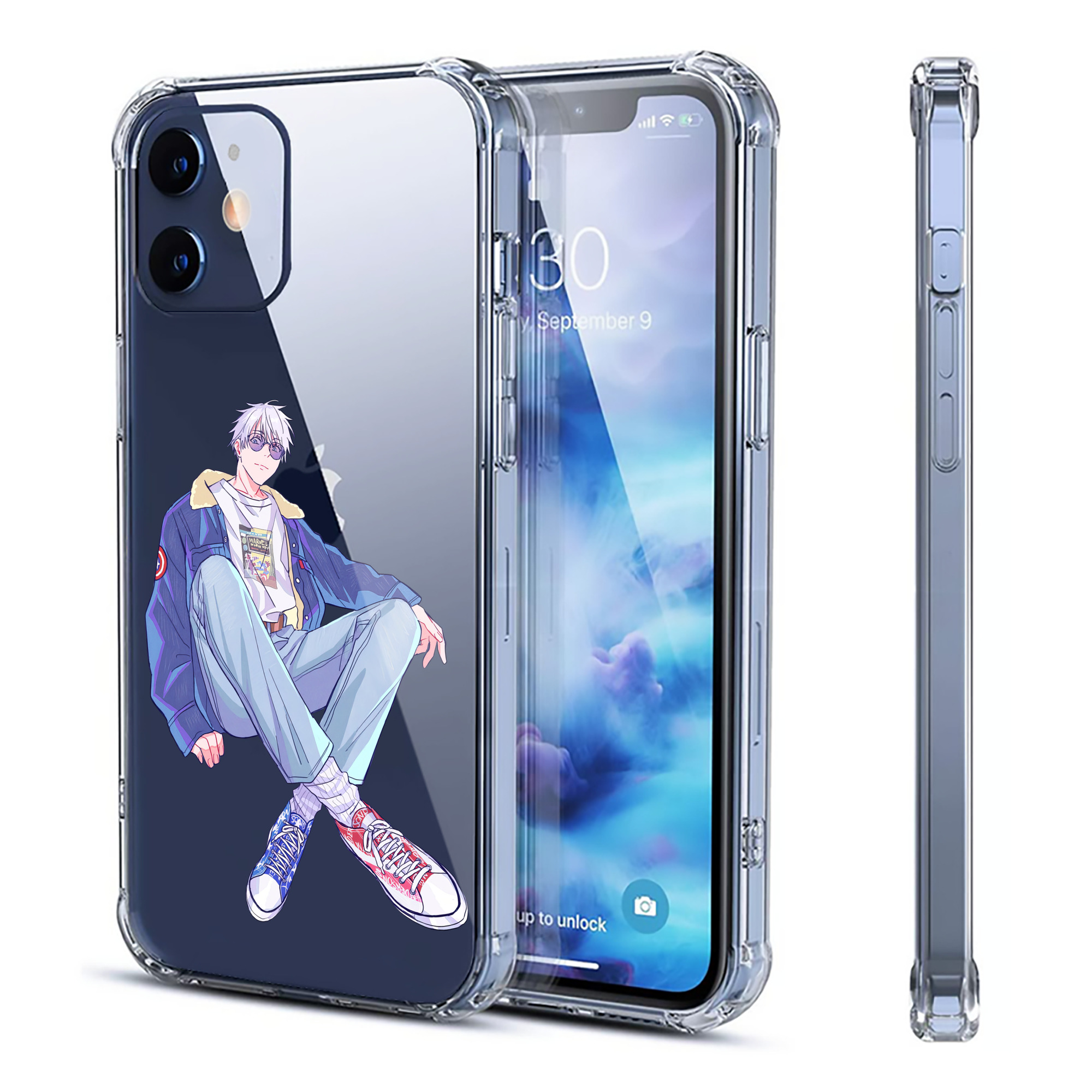 （画像用） 呪術廻戦 Jujutsu Kaisen 【iPhone 12シリーズ対応】透明スマホケース（クリアソフトケース）